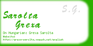 sarolta grexa business card